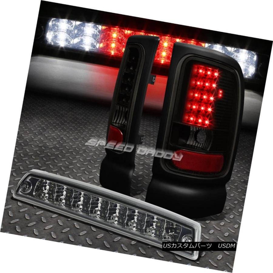 テールランプ BLACK HOUSING SMOKE LEDテールランプ+ 3RD打ちきり照明ランプ（94-02ドッジランダムアクセス記憶装置 1500-3500用） BL その他ライト-自動車
