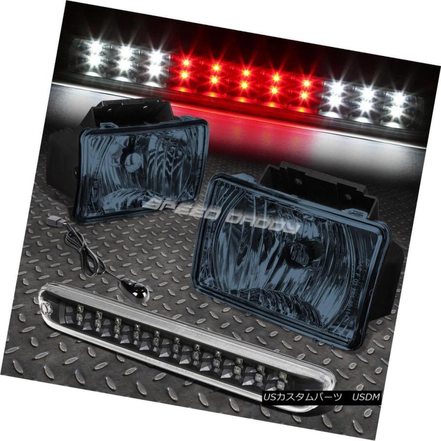 テールライト 吹き飛ばされたフロントバンパーフォグライトランプ+スイッチ+ BL  ACK LED 3RDブレーキfor 0