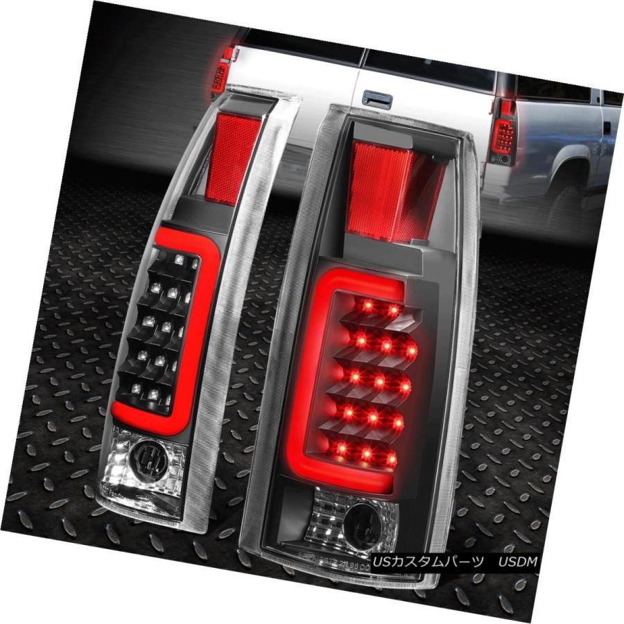 テールライト [3D LED RED BAR] 1988-2000チェビーC / Kピックアップブラッククリアテールライトブレーキランプ [3D LE