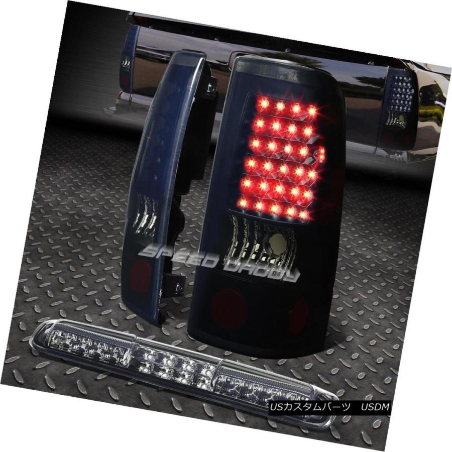 テールライト BLACK SMOKED FULL LED TAIL + 3RD BRAKE＆CARGOライトセット、99-03 SILVERADO /