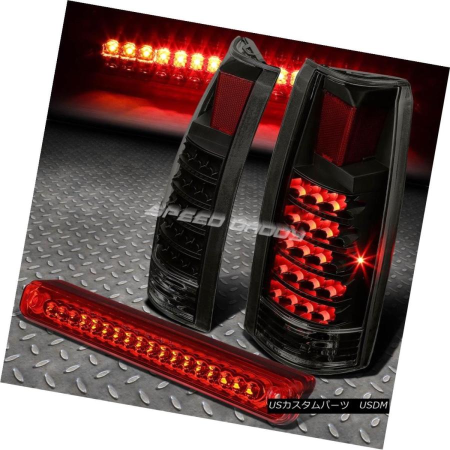 テールライト フルLED BLACK SMOKE TAIL + RED 3RD BRAKE + CARGO + RE  88-00 GM C