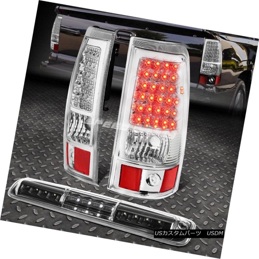 テールライト CHROME LED TAIL + BLACK 3RD BRAKE＆CARGOライト03-07 CHEVY SILVERADO / GM