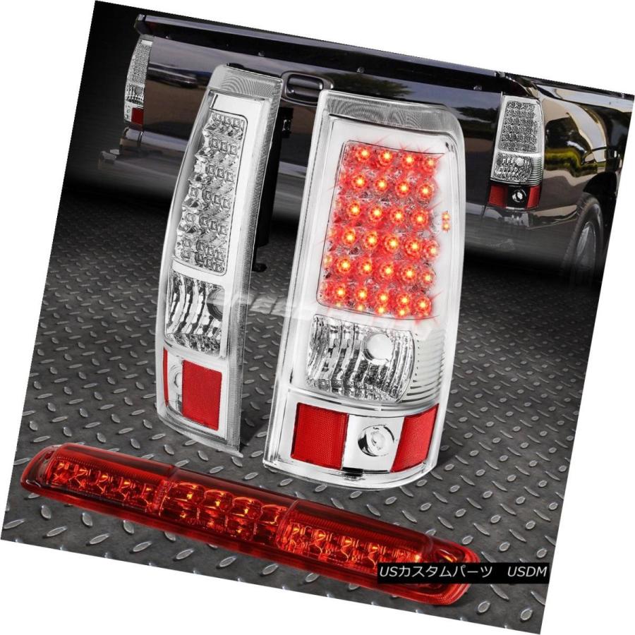 テールライト CHROME LED TAIL + RED 3RD BRAKE＆CARGOライト03-07 CHEVY SILVERADO / GMC