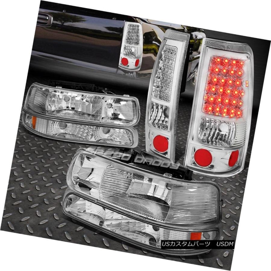 テールランプ CHROME AMBER HEADLIGHT + CLEA  R水晶体LEDテールブレーキライト99-02 C
