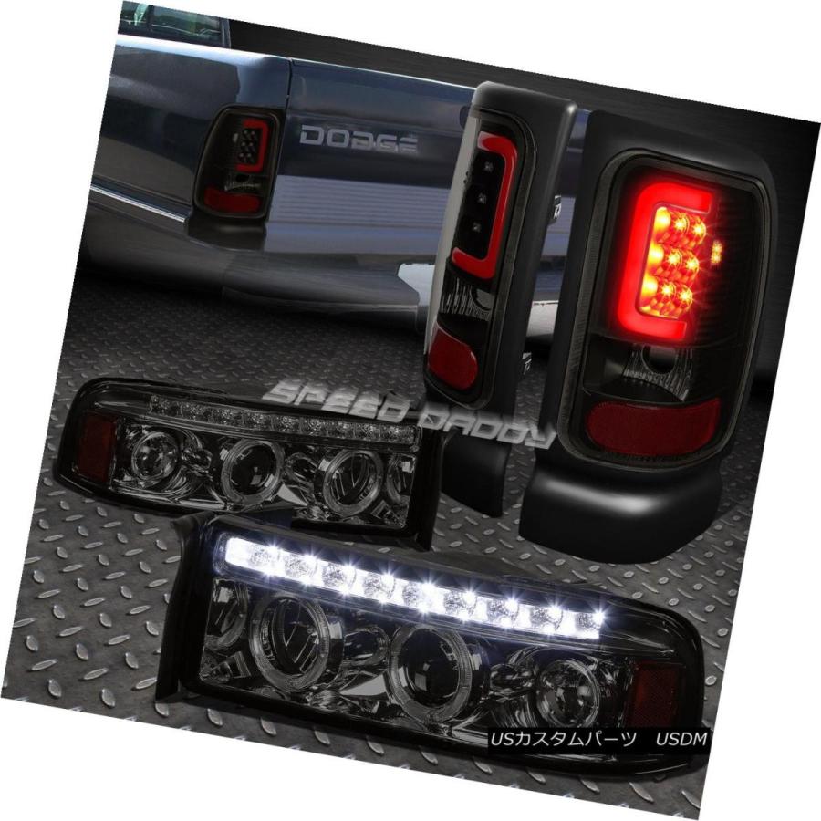 テールライト SMOKE 3D U-HALOプロジェクターヘッドライト+ BLAC  94-02ドッガー用K LEDテールラ