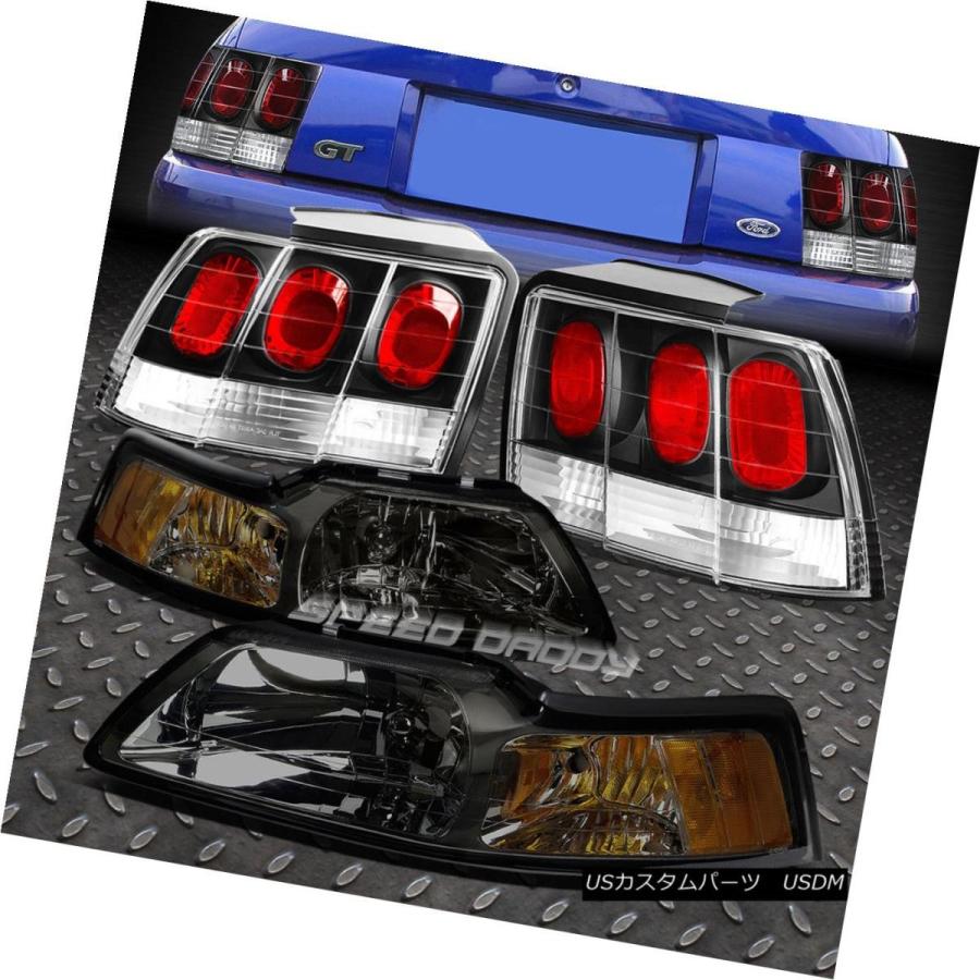 テールライト ソーキングハウスアンバーコーナーヘッドライト+ BLAC  99-04 MUSTANGのK ALTEZZAテー