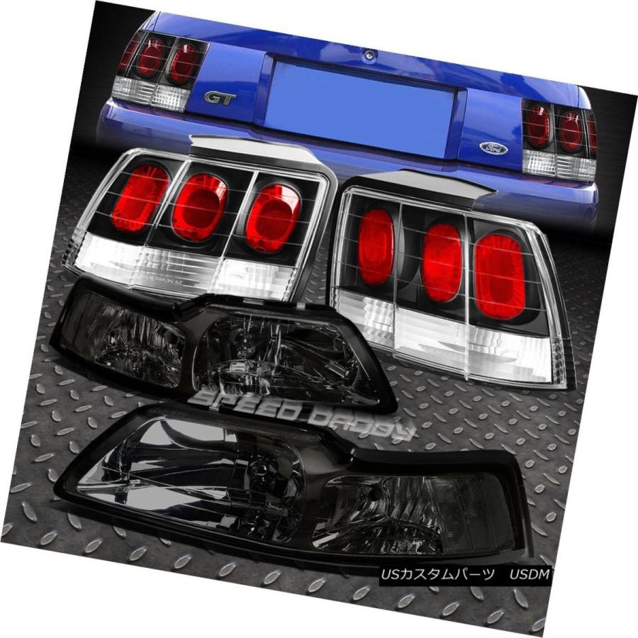 テールライト SMOKEレンズクリアーコーナーヘッドライト+ BLAC  99-04 MUSTANG用K ALTEZZAテー