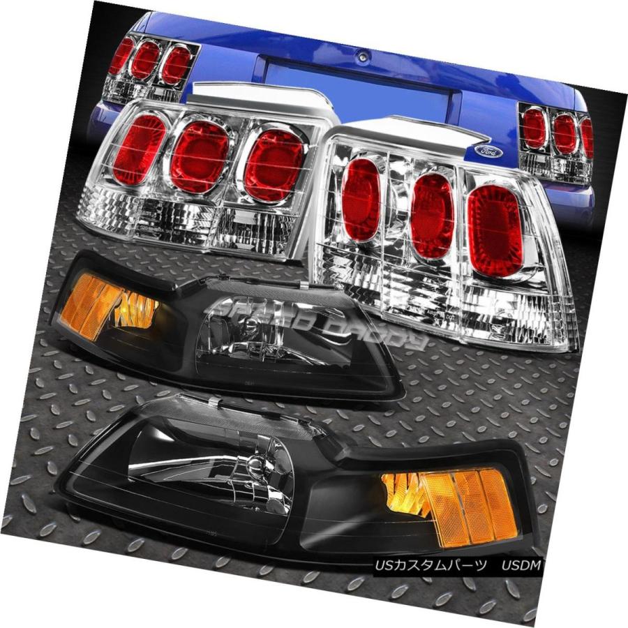 テールライト BLACK HOUSINGアンバーコーナーヘッドライト+クリア R ALTEZZAテールライトfor 99-0