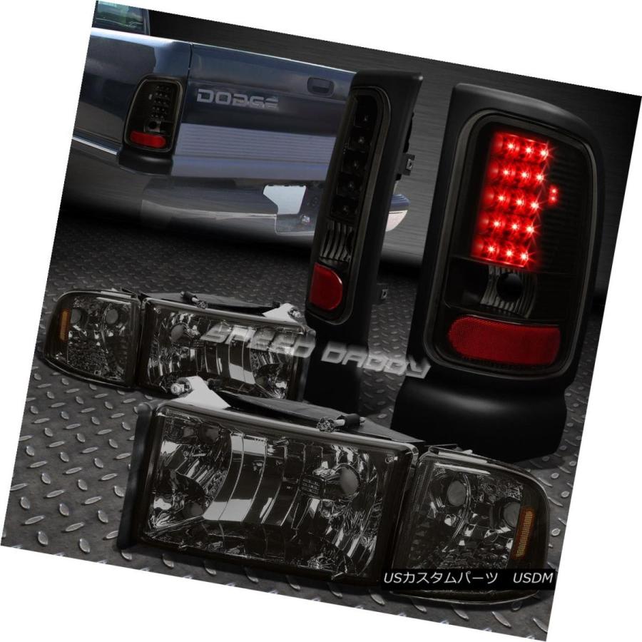 テールランプ SMOKEハウジング前照灯+隅っこ ER交通信号+黒いことLEDテールランプ用94-02ドッジランダムアクセス記憶装置 SM