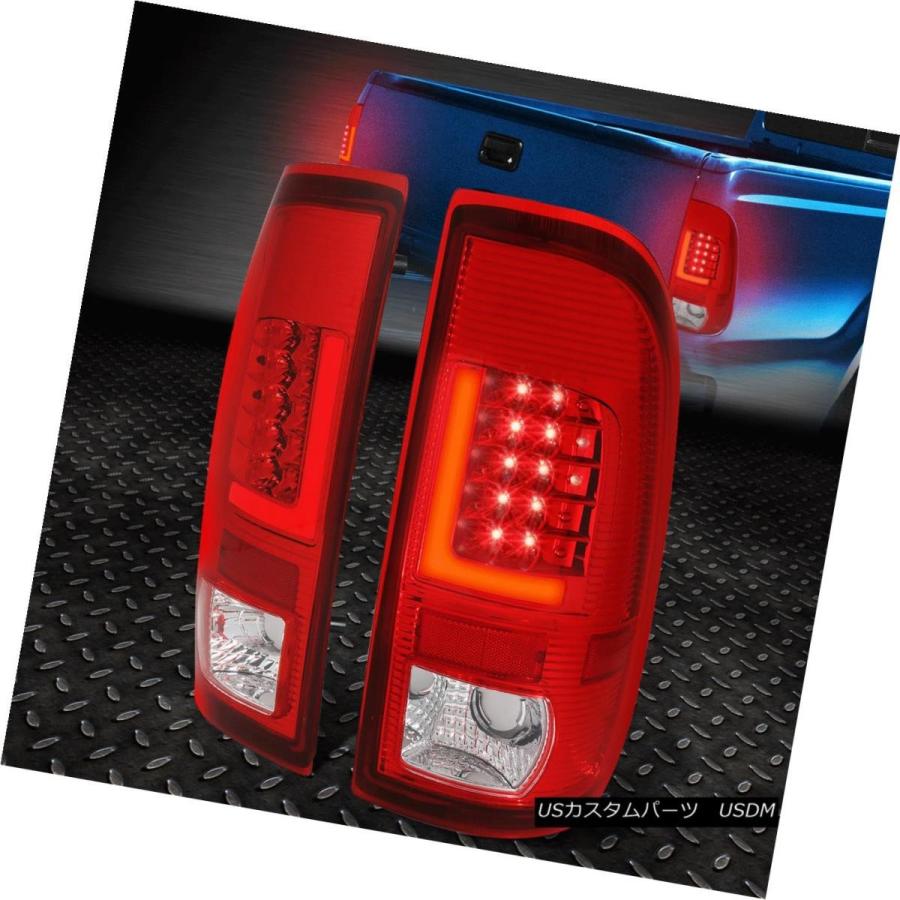 テールライト [3D LED L-BAR] 1997-2007フォードスーパーデューティクローム用赤色テールライトブレーキランプ [3D LED L-