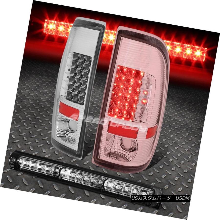 テールライト クロームハウジングクリーンレンズLEDテールライト+第3ブレーキランプ97-03 F150 / F250 CHROME HOUSING
