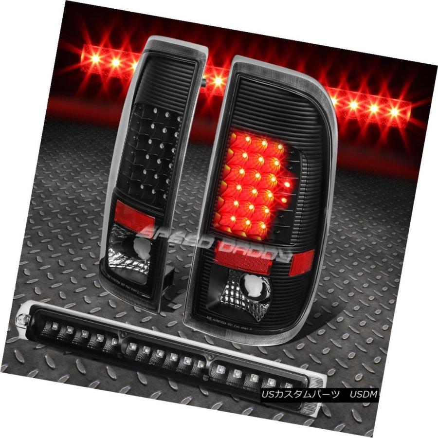 テールライト BLACK HOUSING CLEAR LENS LEDテールライト+第3ブレーキランプ97-03 F150 / F250 BLACK