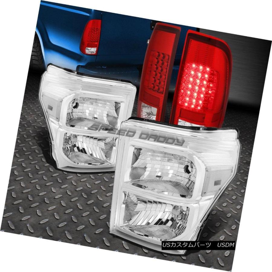 テールランプ CHROME HOUSINGクリアクワッドヘッドライト+ LED尾っぽ照明ランプ11-16百貨店用 CHROME HOUSING CLEA 自動車-その他ライト
