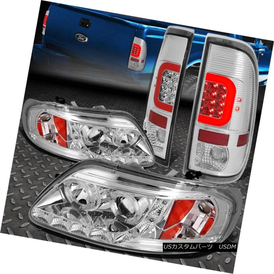 テールランプ 1997-2004 FORD F-150 / F-250赤いことLEDバーチームライト+映写機 Rヘッドラ 車、バイク、自転車-ライト、レンズ