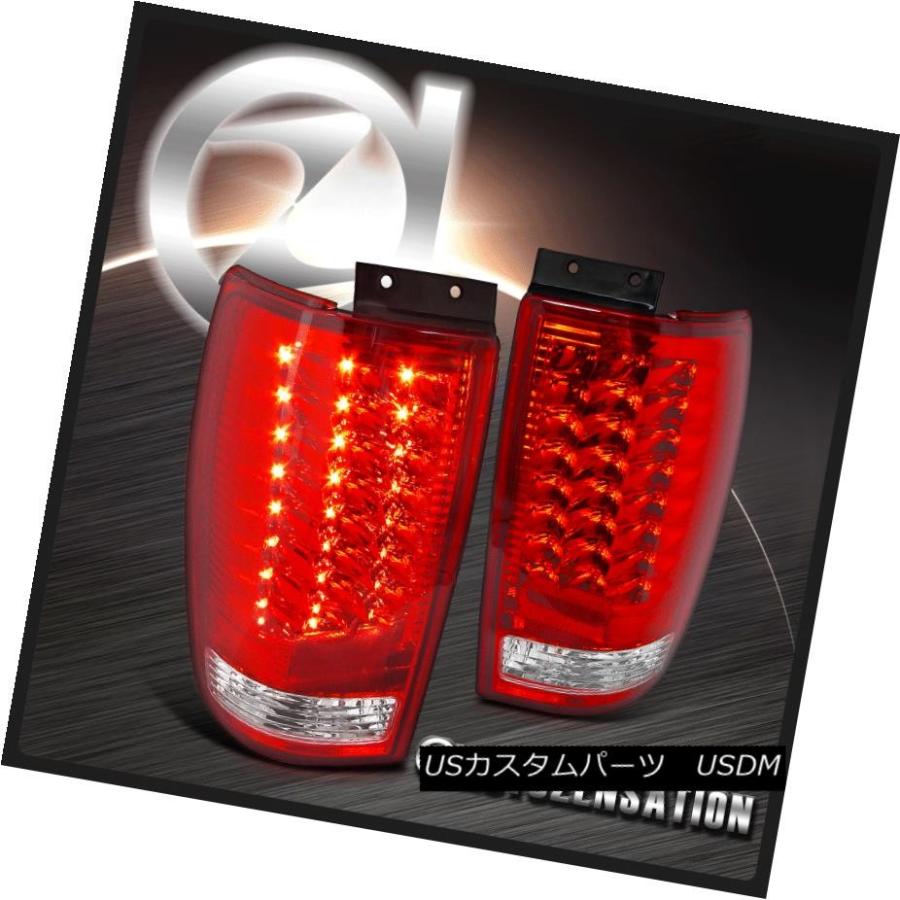 テールライト 97-02フォード遠征レッドレンズLEDリアテールブレーキライトペアランプ 97-02 Ford Expedition Red Lens