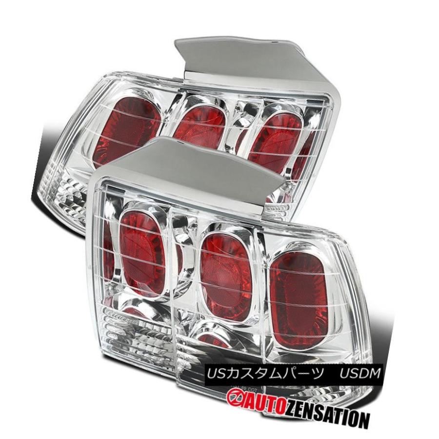 テールライト 99-04 Ford Mustangクロームクリアテールライトブレーキパーキングランプペア交換 99-04 Ford Mustang C
