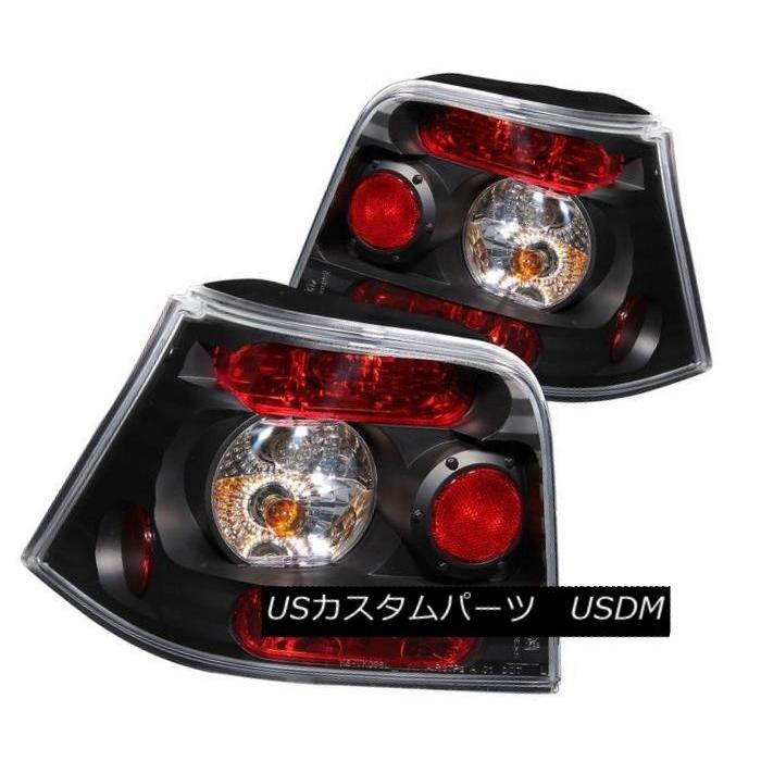 テールライト ANZO 221124 1999-2004フォルクスワーゲンゴルフ用の2つのブラックテールライトのセット ANZO 221124 Set