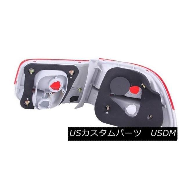 テールライト ANZO 221147 96-00 Honda Civic 2DR用レッド/クリアテールライト2個セット ANZO 221147 Set_1