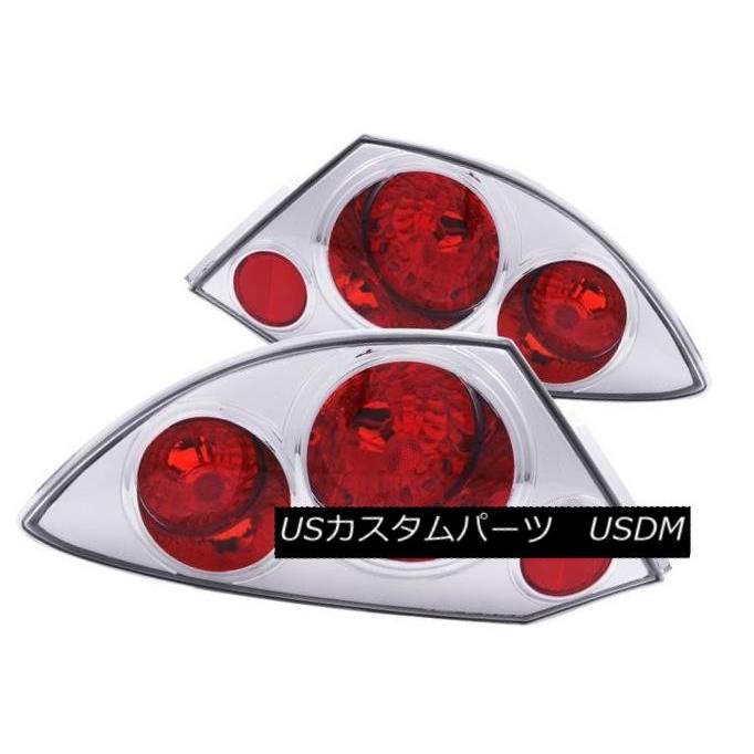 テールライト ANZO 221080 2000年?2005年の2つのクロームテールライトのセットMitsubishi Eclipse ANZO 221