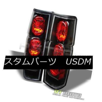 テールライト フィット1986-1997ハードボディピックアップトラックブラックテールライトランプ左+右86-97セット Fit 1986-1997