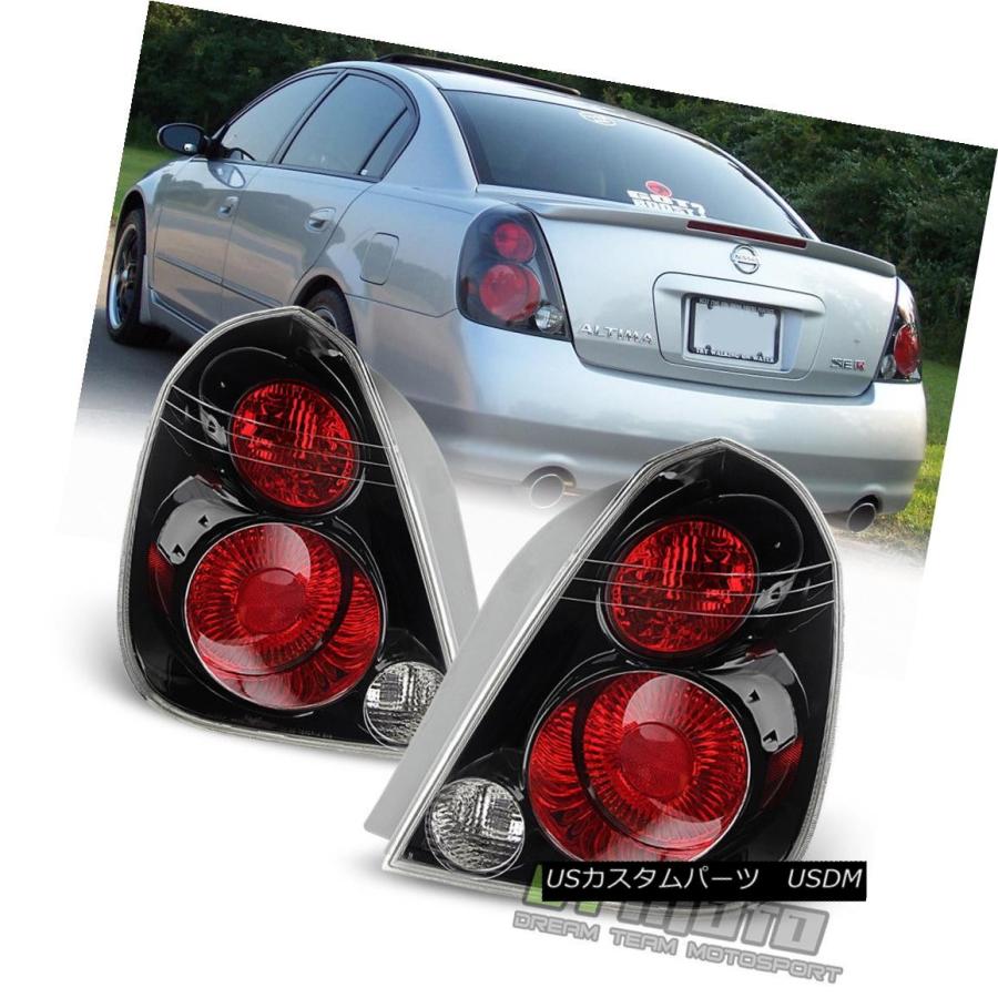 テールライト フィット2002年?2006年アルティマブラックテールライトブレーキランプアフターマーケット左+右02-06 Fits 2002-200