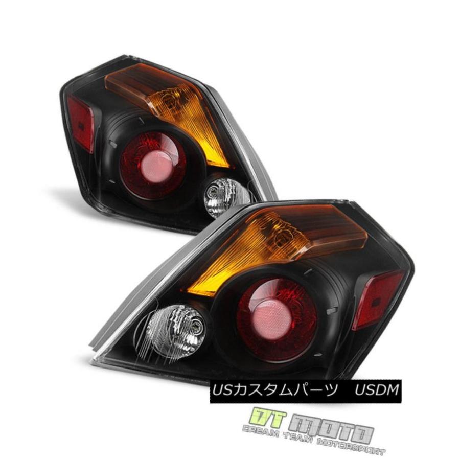 テールライト 2007?2012年Altima 4ドアセダンブラックテールライトブレーキランプ左+右07-12 For 2007-2012 Altim
