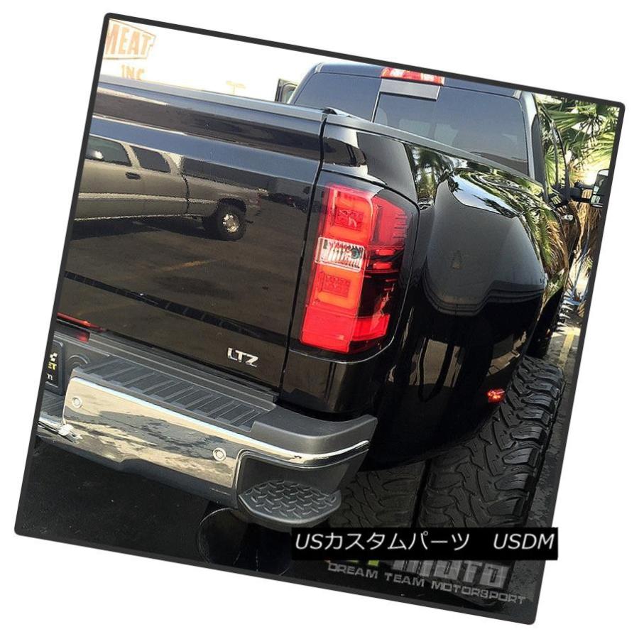 テールライト 2014-2017 Chevy Silverado 1500 Lumileds LEDネオンバーテールライトランプレッドクリア 2014の画像