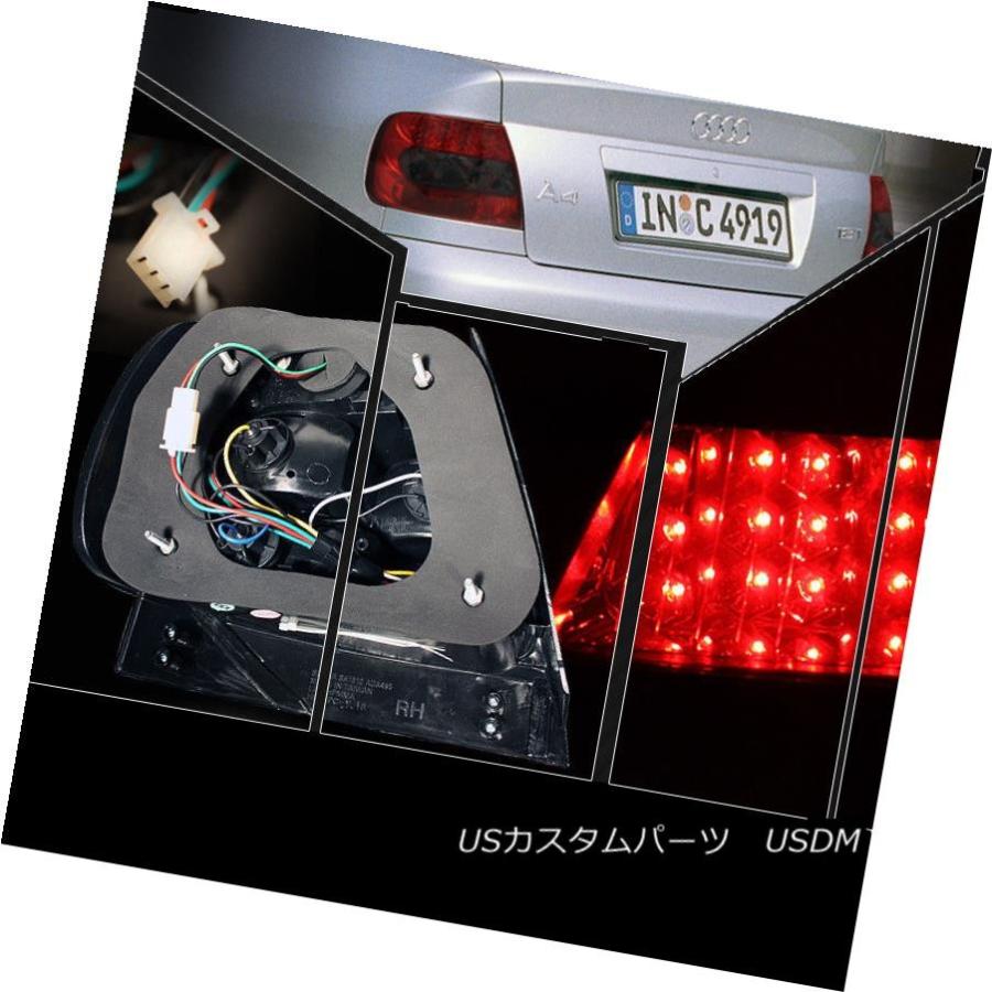 テールライト 1996-2001 Audi A4 S4赤いスモークルミルズLEDテールライトブレーキランプ左+右 1996-2001 Audi A4_2