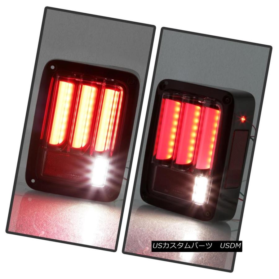 テールライト レッド2007-2017ジープラングラー[逐次信号]フルLEDテールライトランプ Red 2007-2017 Jeep Wranglerの画像