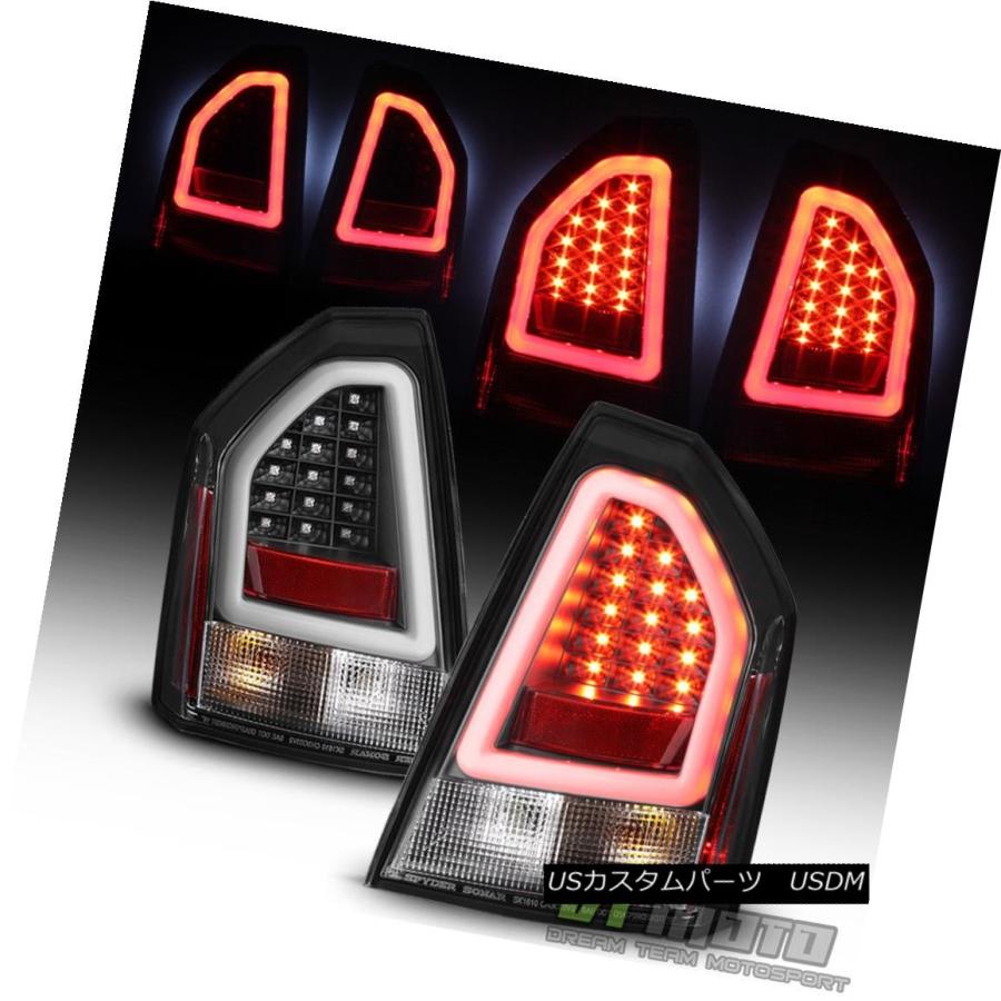 テールライト ブラック2005-2007クライスラー300C SRT Lumileds LEDパイロチューブテールライトブレーキランプ Black 2