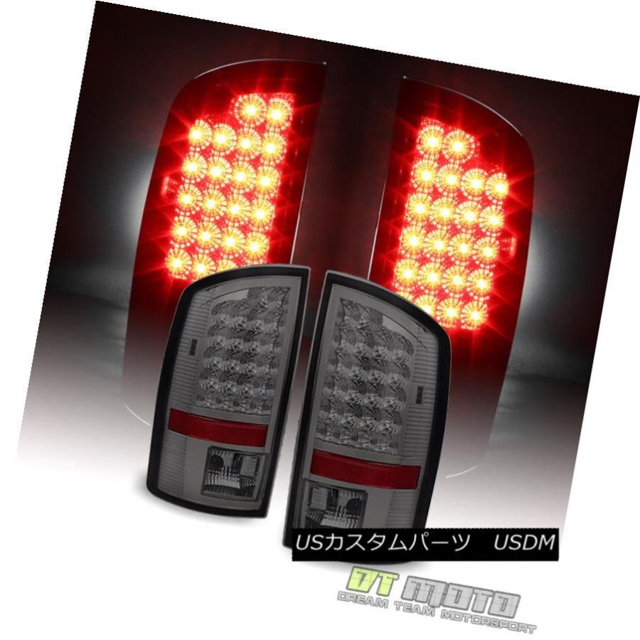 テールライト スモーク2007-2008ダッジラム1500 2500 3500 LEDテールライトブレーキランプ左+右 Smoked 2007-200