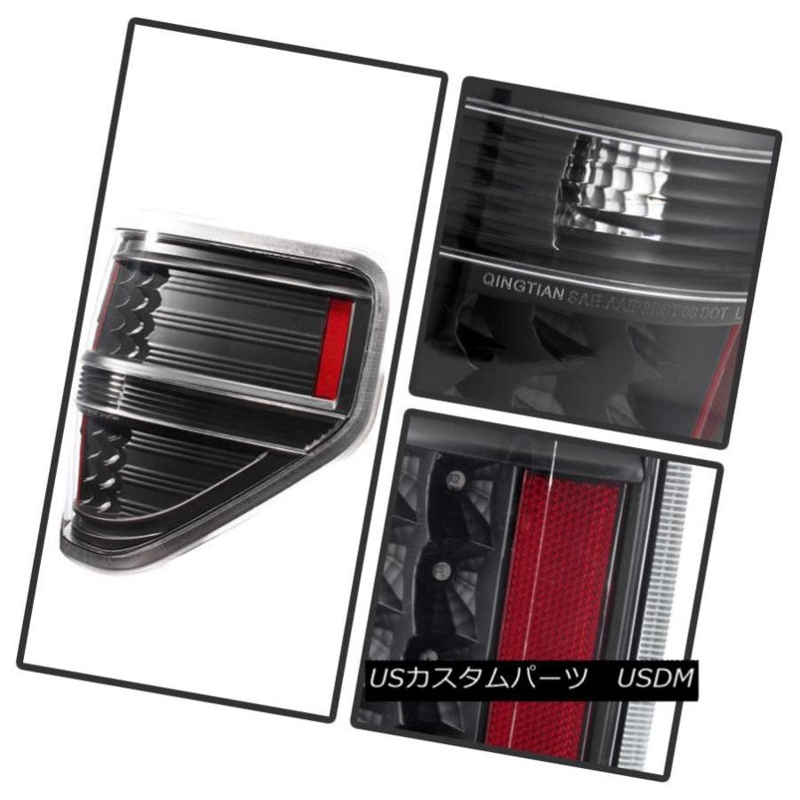 テールライト ブラック2009-2014フォードF150 F-150 LEDテールライトブレーキランプ左+右09-14 Black 2009-2014の画像
