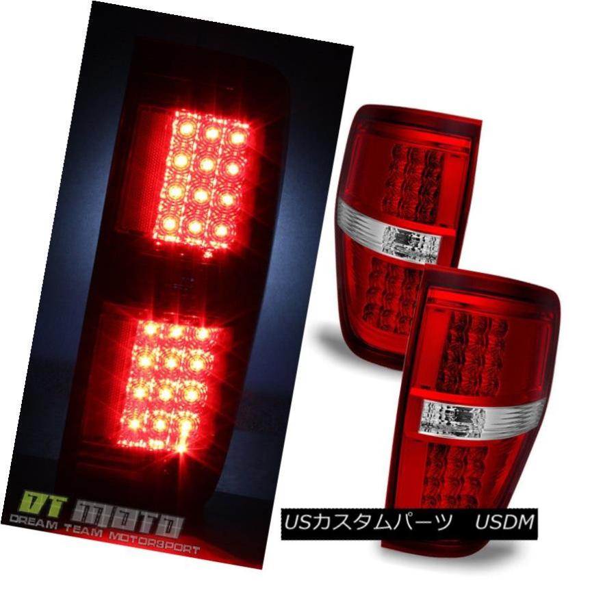 テールライト 2009-2014 Ford F150レッドクリアLEDテールライトランプ09 10 11 12 13 14左+右 2009-2014の画像