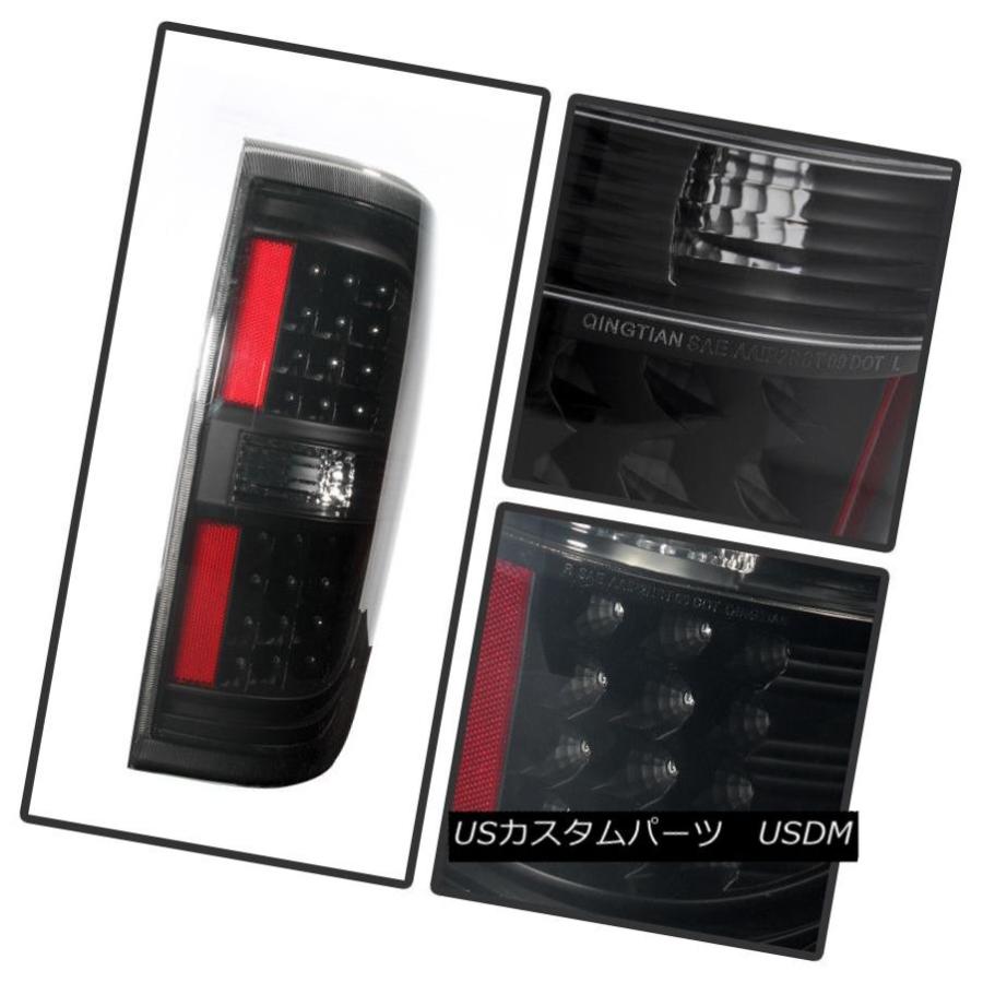 テールライト ブラックスモーク2009-2014フォードF150 F-150 LEDテールライトブレーキランプ左+右 Black Smoked 200の画像