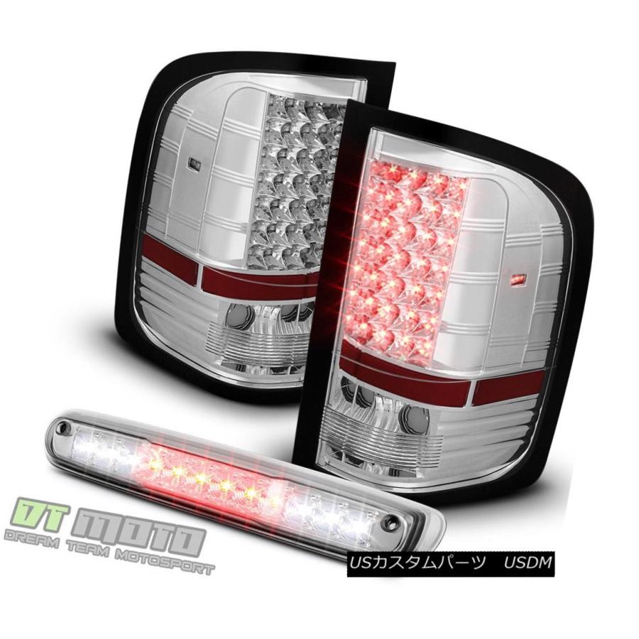 テールライト 2007年?2013年シボレーシルバラード1500 2500HD LEDテールライト+ LED第3ブレーキカーゴランプ 2007-201