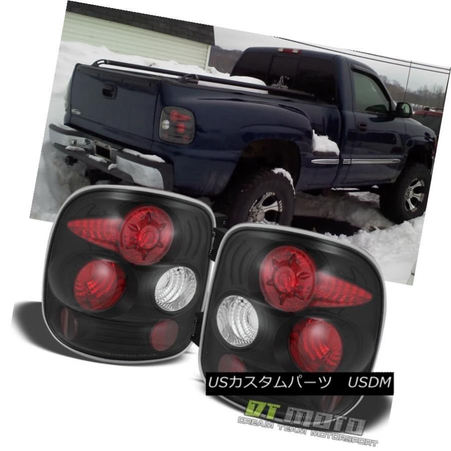 テールライト 99-04 Silverado Sierra Stepsideブラックリアテールブレーキライトランプ左+右 99-04 Silverad