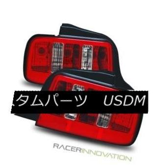 テールライト 05-09フォードマスタング（2010スタイル）ユーロレッドクリアテールライトブレーキランプ For 05-09 Ford Mustan