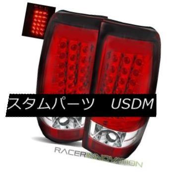 テールライト 99-02 Chevy Silverado FleetsideレッドクリアLEDテールライトリアブレーキランプ For 99-02 Ch