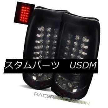 テールライト 99-02 Chevy Silverado Fleetside用ブラックスモークLEDテールライトリアブレーキランプ For 99-02