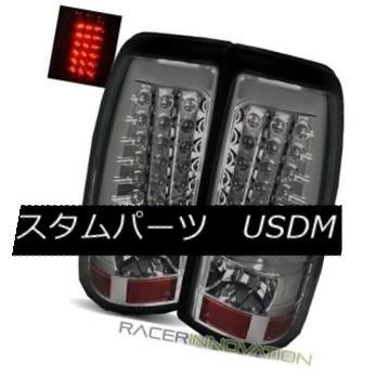 テールライト 99-02 Chevy Silverado Fleetside用スモークLEDテールライトリアブレーキランプ For 99-02 Che