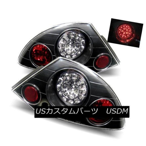 テールライト 00-02用三菱Eclipseブラック左+右LEDテールライトリアブレーキランプ For 00-02 Mitsubishi Eclips