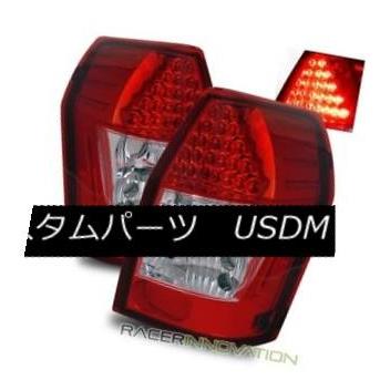 テールライト 05-07ダッジマグナムユーロレッドクリアLEDテールライトリアブレーキランプ For 05-07 Dodge Magnum Euro
