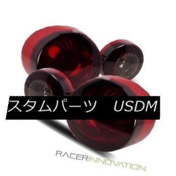 テールライト 05-10シボレーコバルト2ドアクーペ4PCレッド/スモークテールライトリアブレーキランプ For 05-10 Chevy Cobalt
