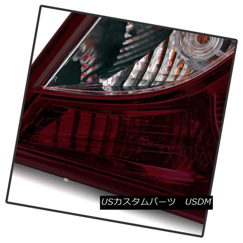 テールライト 11-13ソナタ用ダークレッド/クリア左/右テールライトリアブレーキランプアセンブリ For 11-13 Sonata Dark Redの画像