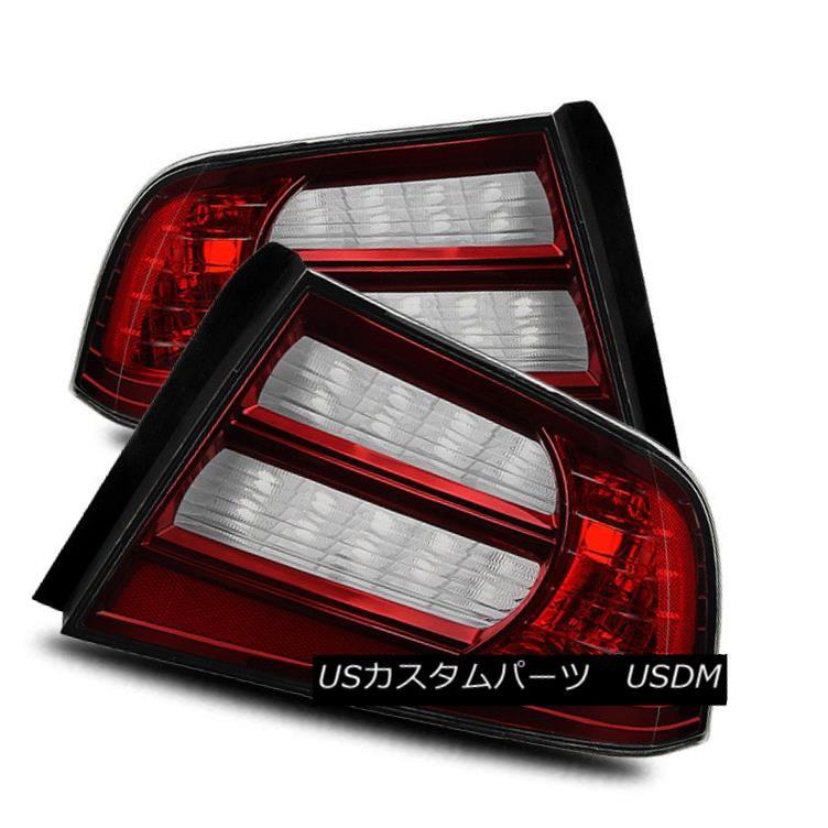 テールライト 04-08のためにAcura TL赤クリア左/右テールライトリアブレーキランプアセンブリ For 04-08 Acura TL Red