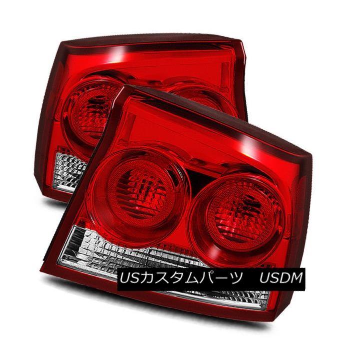 テールライト 09-10ダッジチャージャーレッドクリア左/右テールライト