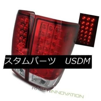 テールライト 04-13日産タイタンレッドクリアLEDテールライトリアブレーキランプ For 04-13 Nissan Titan Red Clear