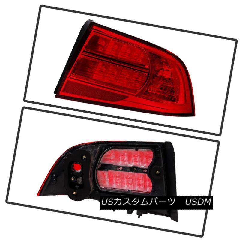 テールライト 04-08用アキュラTLレッド左/右テールライトリアブレーキランプ交換セット For 04-08 Acura TL Red Left/Rの画像