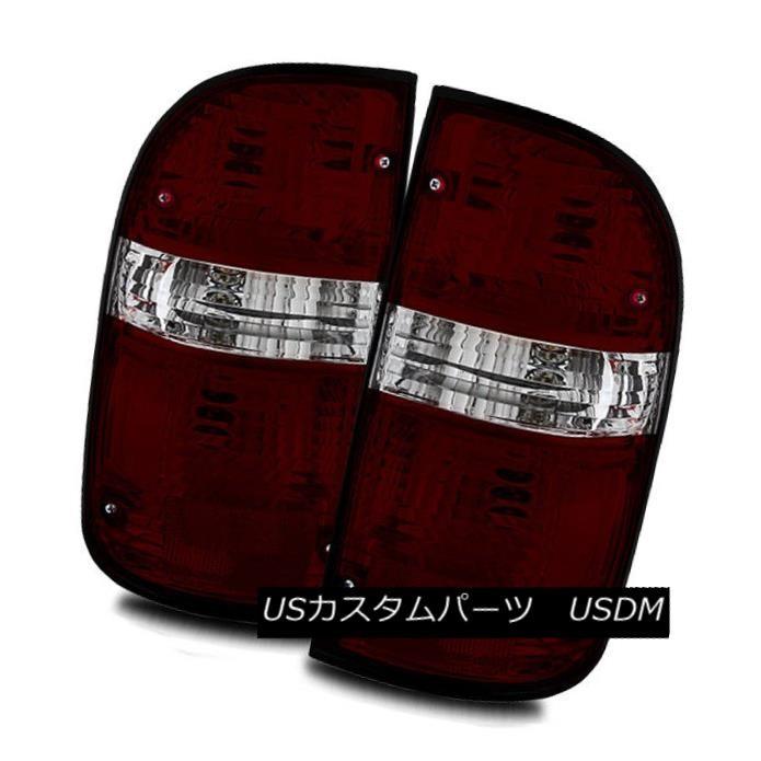 テールライト 01-04用トヨタタコマダークレッド/クリア左/右テールライトリアブレーキランプ For 01-04 Toyota Tacoma Dar
