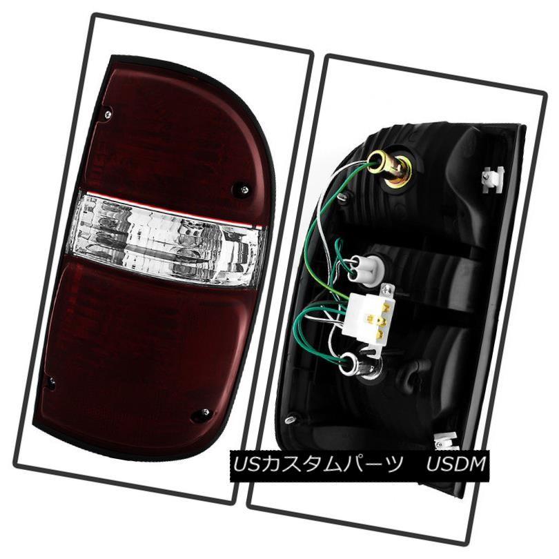 テールライト 01-04用トヨタタコマダークレッド/クリア左/右テールライトリアブレーキランプ For 01-04 Toyota Tacoma Darの画像